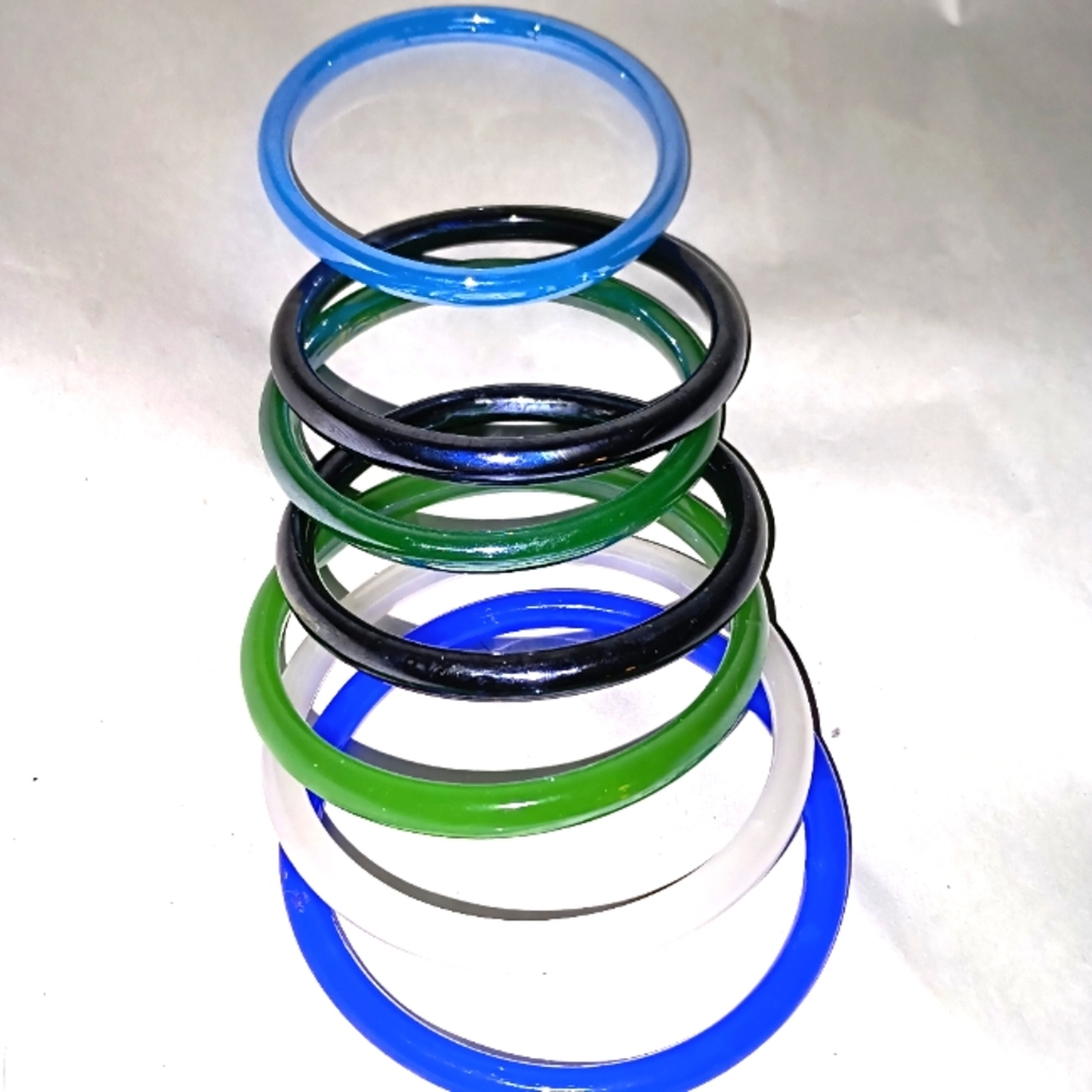 Glass Bangle' Bracelets 6